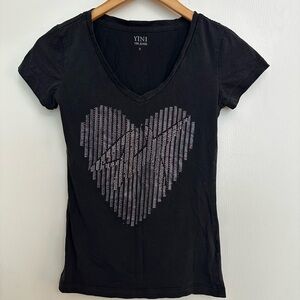 Gray Fitted Graphic Short Sleeve Tee